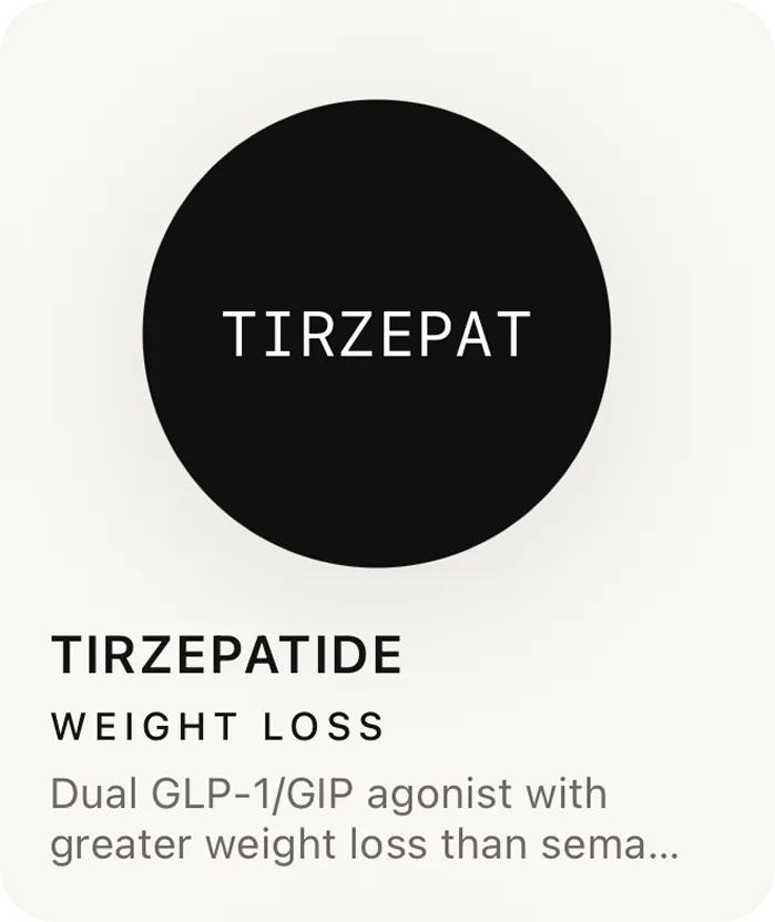 Milos Tirzepatide compound widget